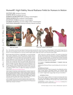 HumanRF: High-Fidelity Neural Radiance Fields for Humans in Motion