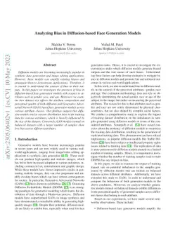 Analyzing Bias in Diffusion-based Face Generation Models