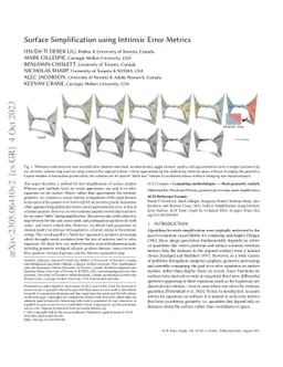 Surface Simplification using Intrinsic Error Metrics