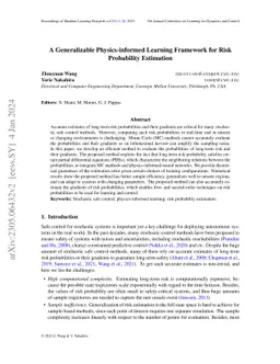 A Generalizable Physics-informed Learning Framework for Risk Probability
  Estimation