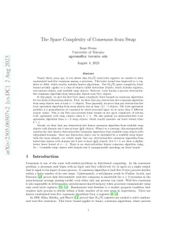 The Space Complexity of Consensus from Swap