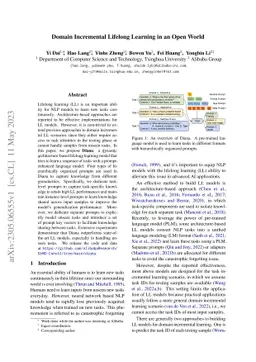 Domain Incremental Lifelong Learning in an Open World