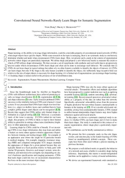 Convolutional Neural Networks Rarely Learn Shape for Semantic
  Segmentation