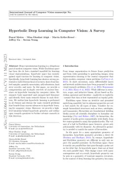 Hyperbolic Deep Learning in Computer Vision: A Survey