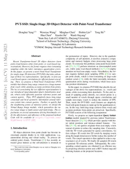 PVT-SSD: Single-Stage 3D Object Detector with Point-Voxel Transformer