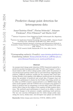 Predictive change point detection for heterogeneous data
