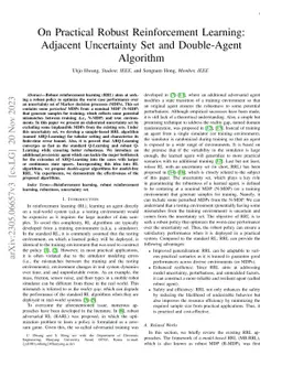 On Practical Robust Reinforcement Learning: Practical Uncertainty Set
  and Double-Agent Algorithm
