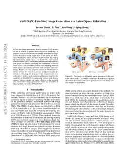 WeditGAN: Few-Shot Image Generation via Latent Space Relocation