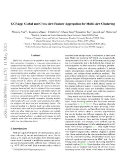 GCFAgg: Global and Cross-view Feature Aggregation for Multi-view
  Clustering