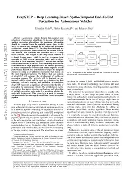 DeepSTEP -- Deep Learning-Based Spatio-Temporal End-To-End Perception
  for Autonomous Vehicles