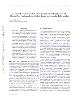 A General Framework for Visualizing Embedding Spaces of Neural Survival
  Analysis Models Based on Angular Information