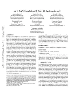 ns-O-RAN: Simulating O-RAN 5G Systems in ns-3