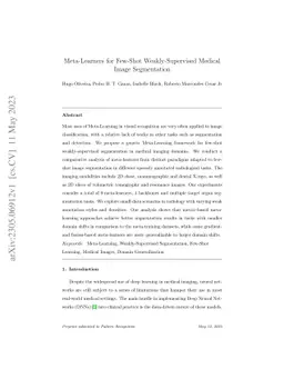 Meta-Learners for Few-Shot Weakly-Supervised Medical Image Segmentation