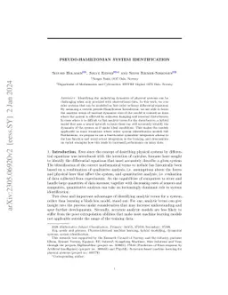 Pseudo-Hamiltonian system identification