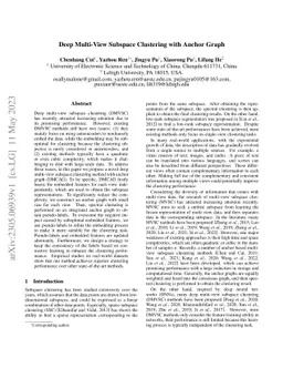 Deep Multi-View Subspace Clustering with Anchor Graph