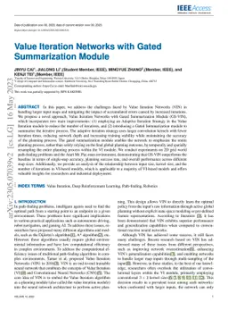 Value Iteration Networks with Gated Summarization Module