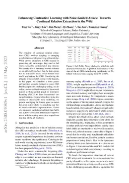 Enhancing Contrastive Learning with Noise-Guided Attack: Towards
  Continual Relation Extraction in the Wild