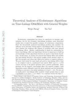 Theoretical Analyses of Evolutionary Algorithms on Time-Linkage OneMax
  with General Weights
