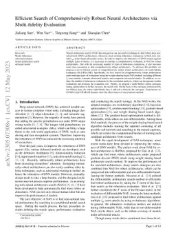 Efficient Search of Comprehensively Robust Neural Architectures via
  Multi-fidelity Evaluation