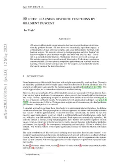 $\partial\mathbb{B}$ nets: learning discrete functions by gradient
  descent