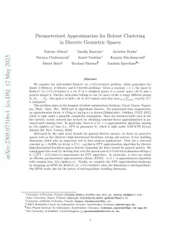 Parameterized Approximation for Robust Clustering in Discrete Geometric
  Spaces