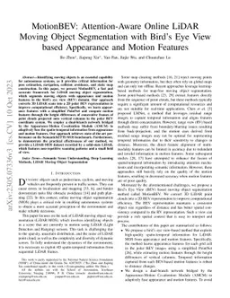 MotionBEV: Attention-Aware Online LiDAR Moving Object Segmentation with
  Bird's Eye View based Appearance and Motion Features