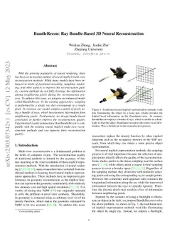 BundleRecon: Ray Bundle-Based 3D Neural Reconstruction