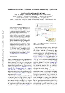 Interactive Text-to-SQL Generation via Editable Step-by-Step
  Explanations