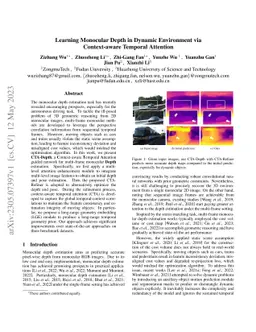 Learning Monocular Depth in Dynamic Environment via Context-aware
  Temporal Attention