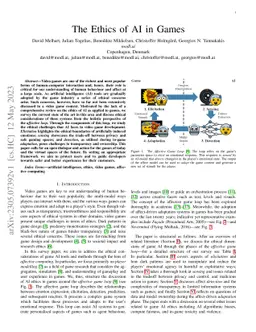 The Ethics of AI in Games