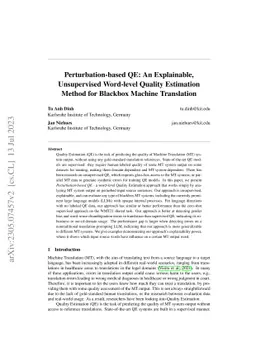 Perturbation-based QE: An Explainable, Unsupervised Word-level Quality
  Estimation Method for Blackbox Machine Translation