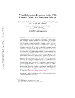 Visual Information Extraction in the Wild: Practical Dataset and
  End-to-end Solution