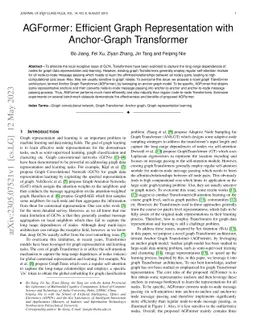 AGFormer: Efficient Graph Representation with Anchor-Graph Transformer