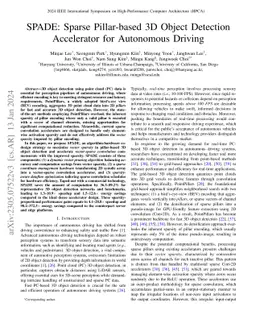 SPADE: Sparse Pillar-based 3D Object Detection Accelerator for
  Autonomous Driving