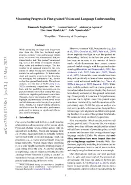Measuring Progress in Fine-grained Vision-and-Language Understanding
