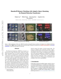Hausdorff Distance Matching with Adaptive Query Denoising for Rotated
  Detection Transformer