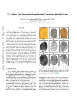 ViT Unified: Joint Fingerprint Recognition and Presentation Attack
  Detection