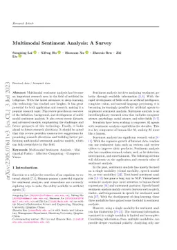 Multimodal Sentiment Analysis: A Survey
