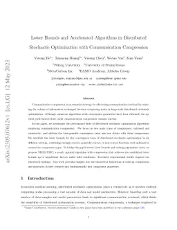 Lower Bounds and Accelerated Algorithms in Distributed Stochastic Optimization with Communication Compression