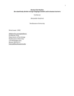 Davinci the Dualist: the mind-body divide in large language models and
  in human learners