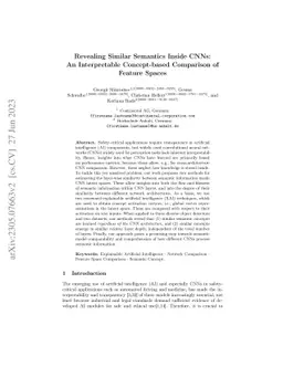 Revealing Similar Semantics Inside CNNs: An Interpretable Concept-based
  Comparison of Feature Spaces