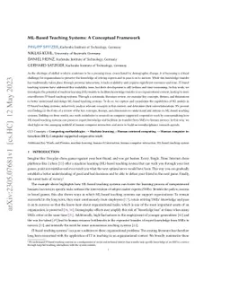 ML-Based Teaching Systems: A Conceptual Framework