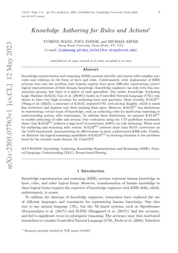 Knowledge Authoring for Rules and Actions