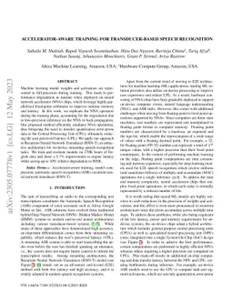 Accelerator-Aware Training for Transducer-Based Speech Recognition