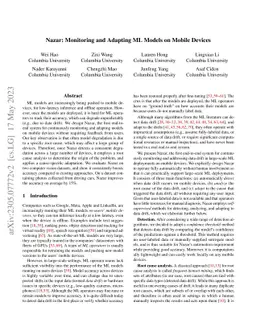 Monitoring and Adapting ML Models on Mobile Devices