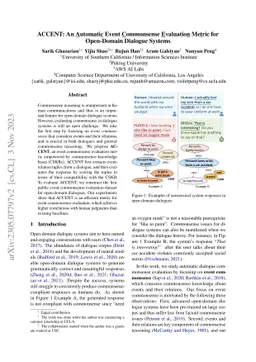 ACCENT: An Automatic Event Commonsense Evaluation Metric for Open-Domain
  Dialogue Systems