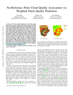 No-Reference Point Cloud Quality Assessment via Weighted Patch Quality
  Prediction