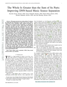 The Whole Is Greater than the Sum of Its Parts: Improving DNN-based
  Music Source Separation