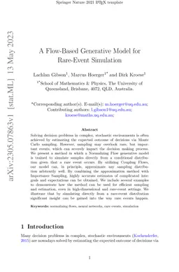 A Flow-Based Generative Model for Rare-Event Simulation