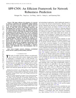 SPP-CNN: An Efficient Framework for Network Robustness Prediction
